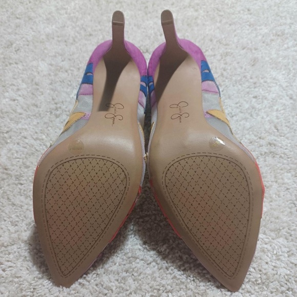 JESSICA SIMPSON NEW JP-PERIE Vivid Orchard Sueded Stiletto Pumps - Picture 7 of 7